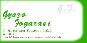 gyozo fogarasi business card